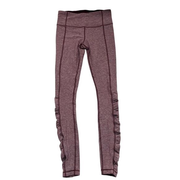 Lululemon Turn Around Tight Heathered Bordeaux Drama Size 6 - Picture 1 of 8
